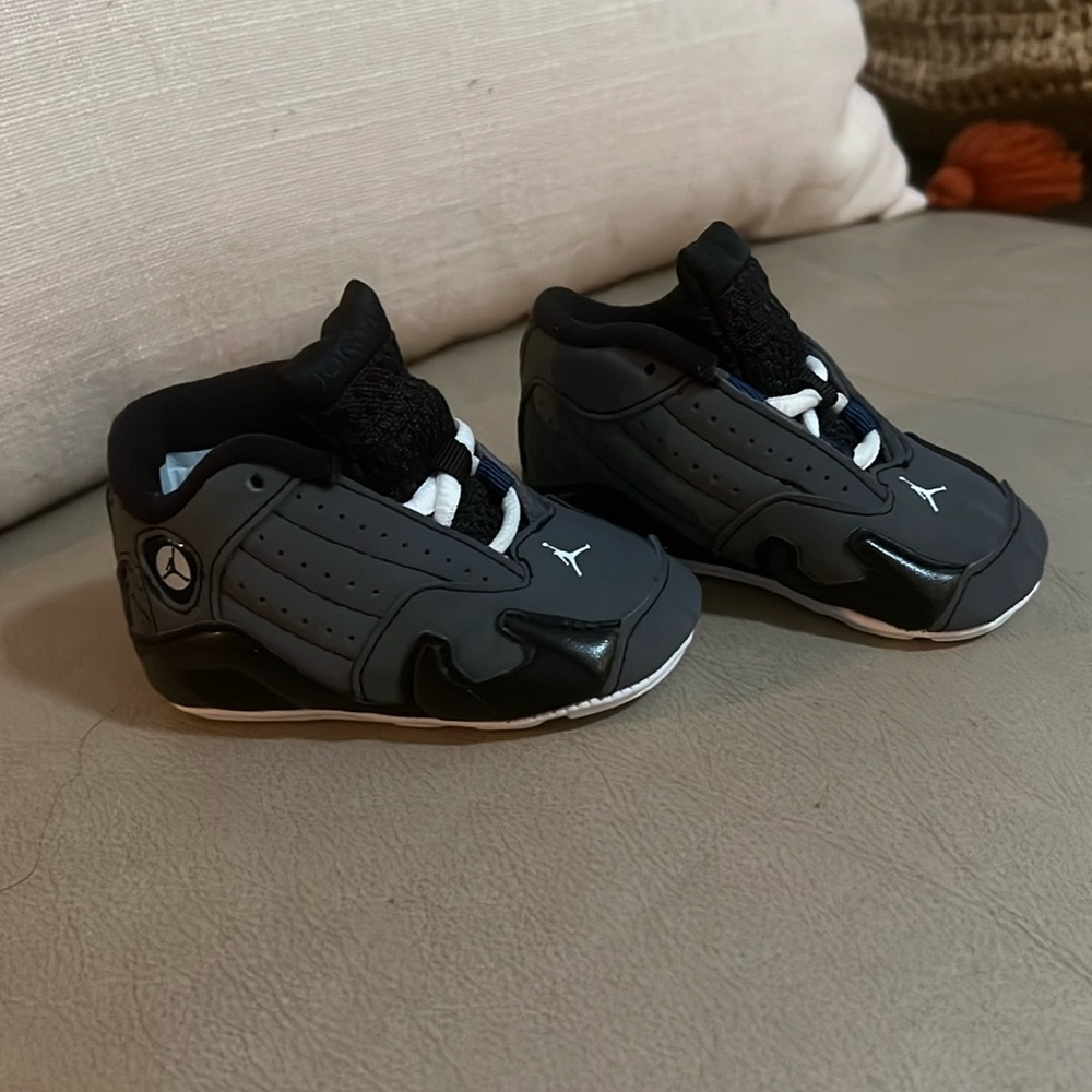 2011 Air Jordan 14 Retro TD 'Graphite Navy' Baby Size 2c